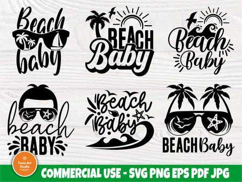 Beach Baby SVG, Summer Svg, Holiday Svg, Shirt Svg SVG TonisArtStudio 