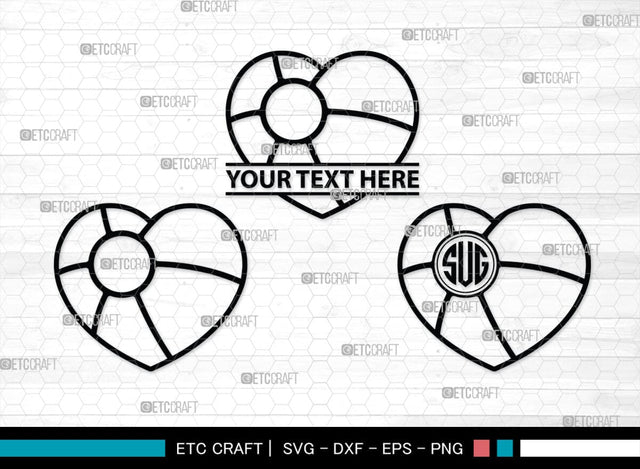 Beach Ball Monogram, Beach Ball Silhouette, Beach Ball SVG, Beach Svg, Basket Ball Svg, Sports Svg, SB00105 SVG ETC Craft 