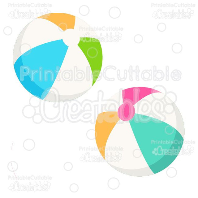 Beach Ball SVG Printable Cuttable Creatables 
