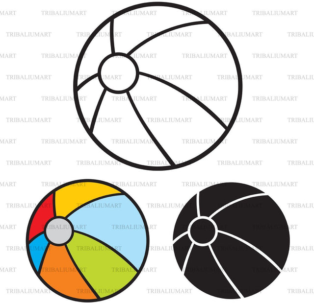 Beach ball SVG TribaliumArtSF 
