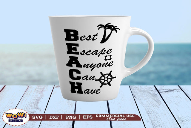 Beach Best escape svg, Beach svg, Summer svg, Vacation svg, Png, Dxf SVG Wowsvgstudio 