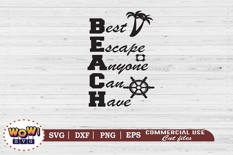 Beach Best escape svg, Beach svg, Summer svg, Vacation svg, Png, Dxf SVG Wowsvgstudio 