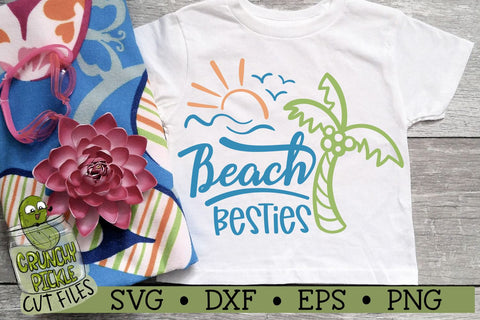 Beach Besties - BFF - Friends SVG Cut File SVG Crunchy Pickle 