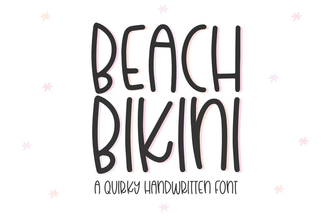 Beach Bikini - Quirky Handwritten Font Font KA Designs 