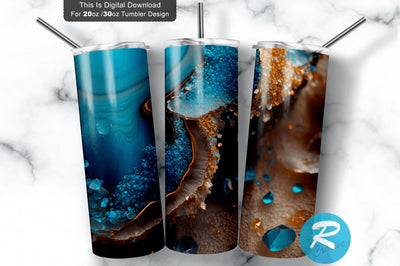 Beach Blue 20 oz / 30 oz Tumbler PNG Sublimation Regulrcrative 