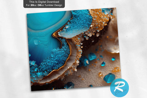 Beach Blue 20 oz / 30 oz Tumbler PNG Sublimation Regulrcrative 