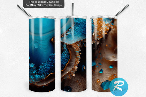 Beach Blue 20 oz / 30 oz Tumbler PNG Sublimation Regulrcrative 