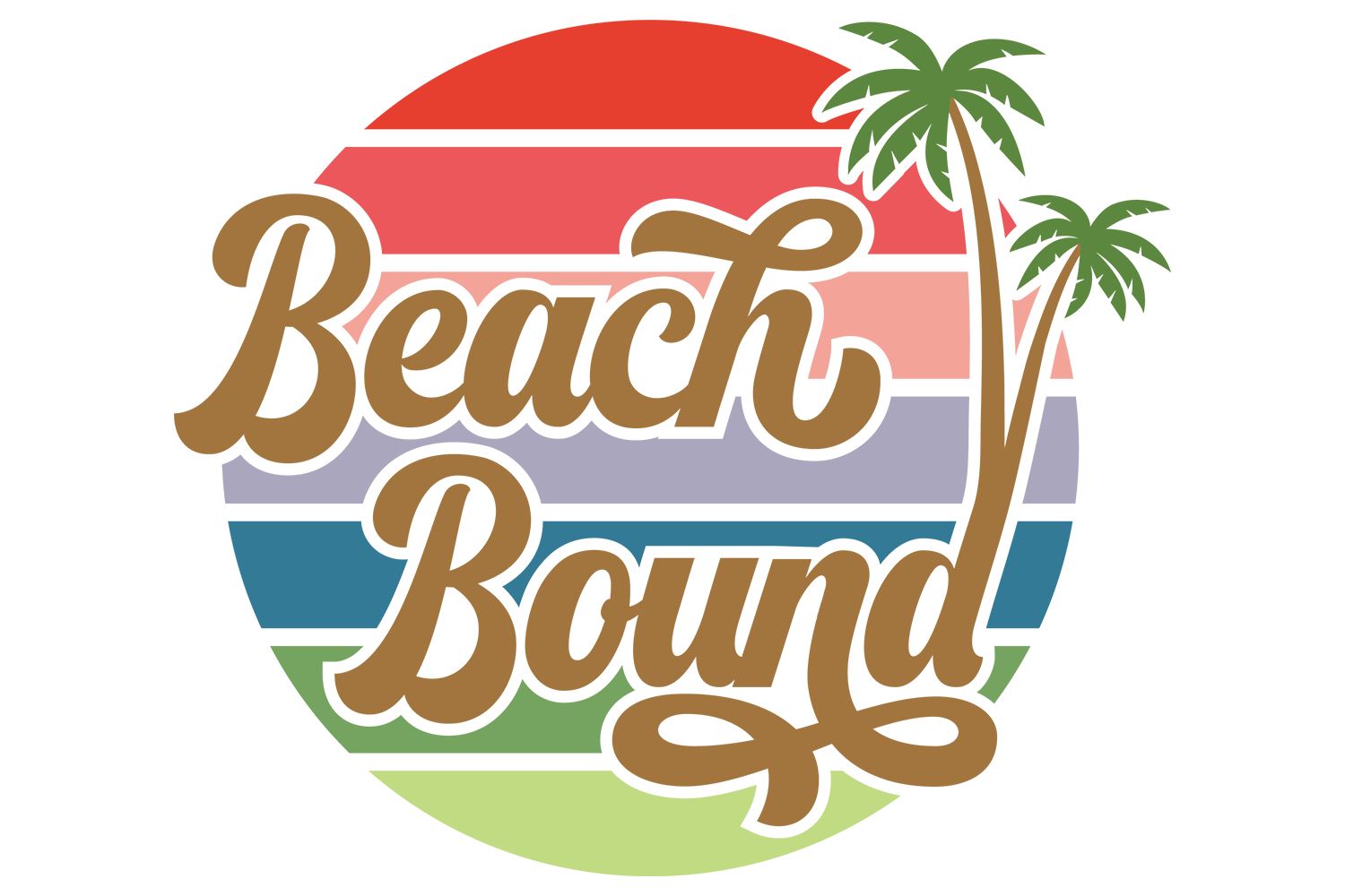 Beach Bum SVG - Retro Summer Shirt SVG - Hawaiian Flower
