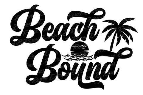 Beach Bound SVG | Summer Quote Cut File SVG B Renee Design 