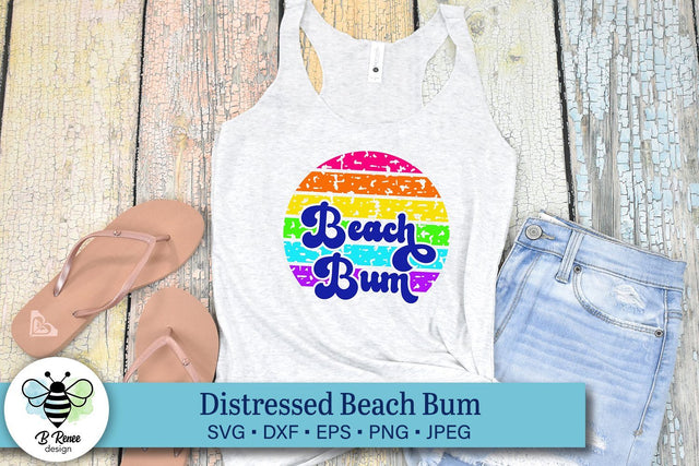 Beach Bum Distressed SVG SVG B Renee Design 