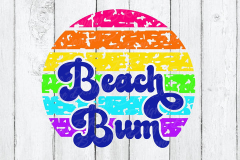 Beach Bum Distressed SVG SVG B Renee Design 