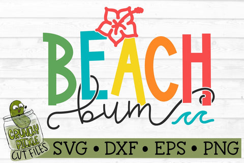 Beach Bum Hibiscus SVG File SVG Crunchy Pickle 