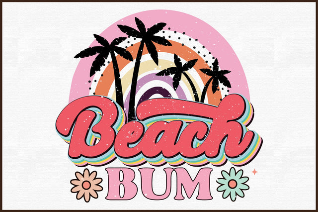 Beach Bum Retro PNG Sublimation designartist 