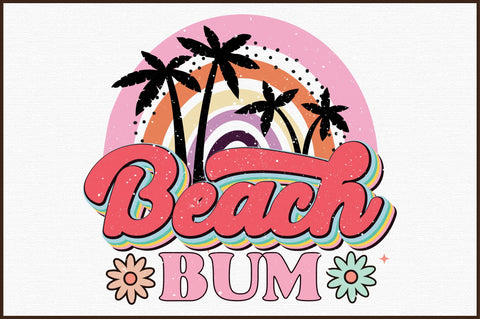 Beach Bum Retro PNG Sublimation designartist 
