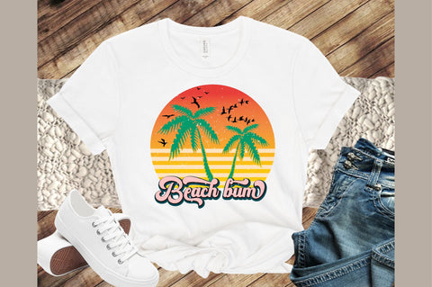 Beach Bum Retro PNG Sublimation designartist 