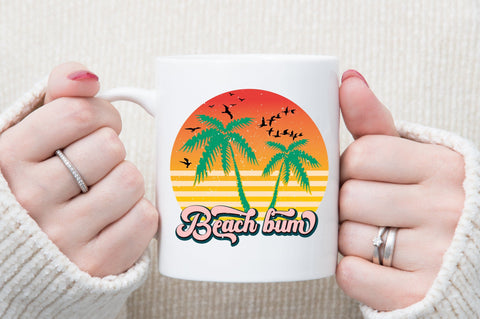 Beach Bum Retro PNG Sublimation designartist 