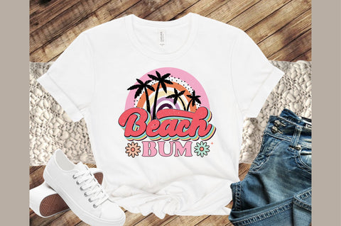 Beach Bum Retro PNG Sublimation designartist 