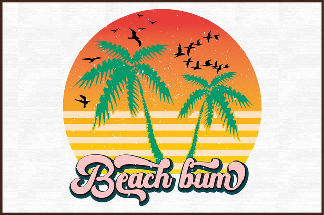 Beach Bum Retro PNG Sublimation designartist 