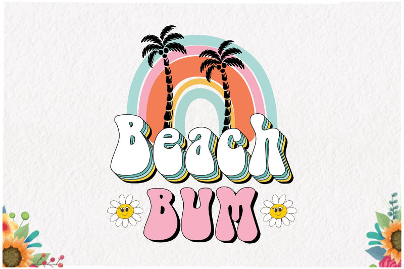 Beach Bum Retro Summer Sublimation Sublimation Jagonath Roy 