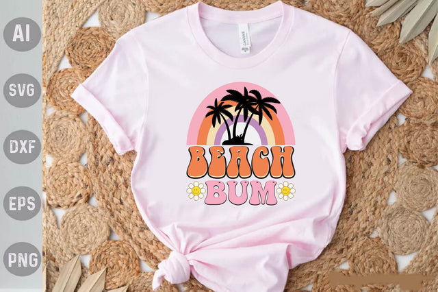 Beach Bum Retro Summer Sublimation SVG designartist 
