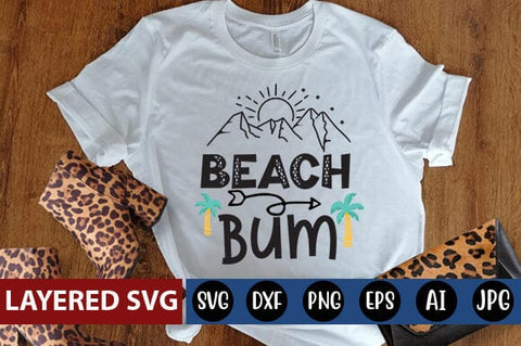 Beach Bum SVG Cut File SVG Blessedprint 