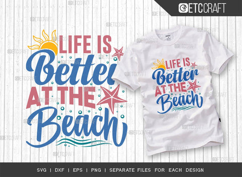 Beach Bundle Vol-02 SVG Cut File | Beach Svg | Sea You At The Beach Svg | Lifes A Beach Svg | Beaches Booze And Besties Svg | Life Is Better At The Beach Svg | Love You To The Beach And Back Svg | Quote Design SVG ETC Craft 