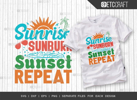 Beach Bundle Vol-05 SVG Cut File | Beach Svg | Sunshine On My Mind Svg | Fun In The Sun Svg | Sunrise Sunburn Sunset Repeat Svg | Sunshine And Coffee Svg | Little Ray Of Sunshine Svg | Sun Sand And A Drink In My Hand Svg | Quote Design SVG ETC Craft 