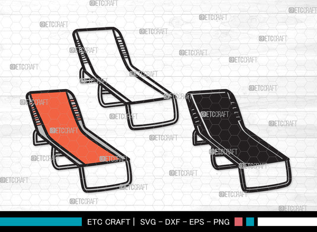 Beach Chair Clipart SVG | Beach Umbrella Svg | Beach Chair Svg | Summer Svg | Beach Chair Clipart SVG ETC Craft 