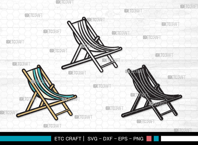 Beach Chair Clipart SVG | Beach Umbrella Svg | Beach Chair Svg | Summer Svg | Beach Chair Clipart SVG ETC Craft 