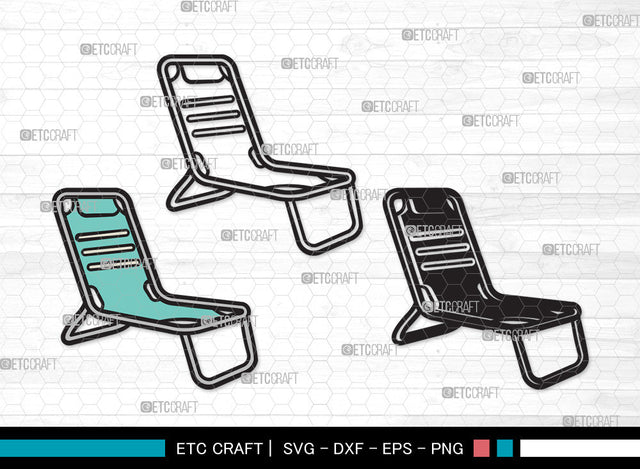 Beach Chair Clipart SVG | Beach Umbrella Svg | Beach Chair Svg | Summer Svg | Beach Chair Clipart SVG ETC Craft 