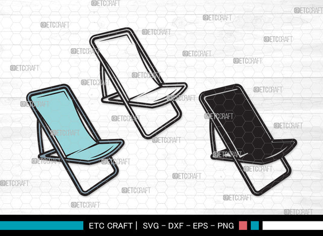 Beach Chair Clipart SVG | Beach Umbrella Svg | Beach Chair Svg | Summer Svg | Beach Chair Clipart SVG ETC Craft 