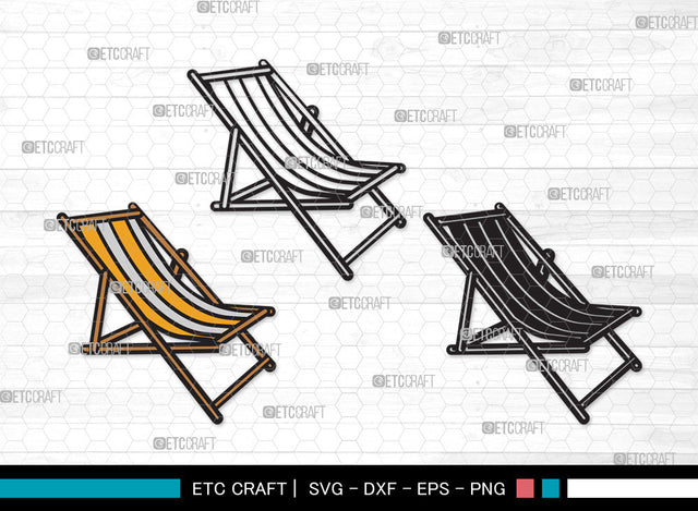 Beach Chair Clipart SVG | Beach Umbrella Svg | Beach Chair Svg | Summer Svg | Beach Chair Clipart SVG ETC Craft 