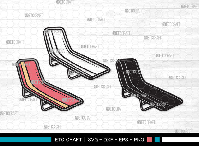 Beach Chair Clipart SVG | Beach Umbrella Svg | Beach Chair Svg | Summer Svg | Beach Chair Clipart SVG ETC Craft 