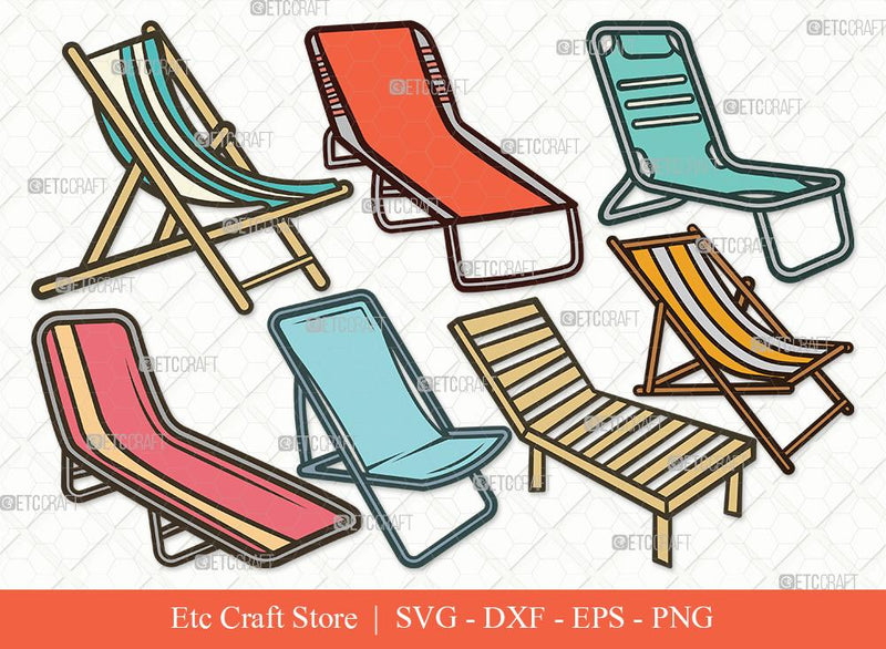 Beach Chair Clipart SVG Cut File | Beach Umbrella Svg | Beach Chair Svg | Summer Svg | Bundle SVG ETC Craft 