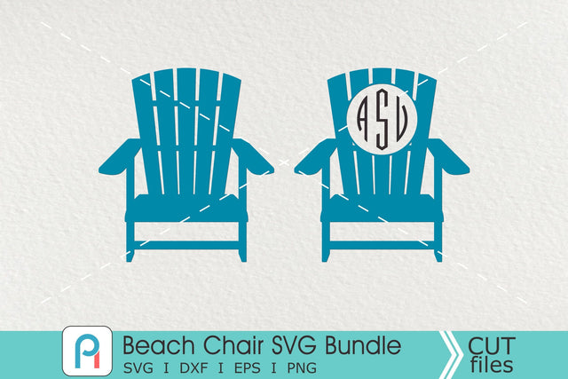 Beach Chair Monogram Svg, Beach Chair Svg, Beach Clip Art SVG Pinoyart Kreatib 