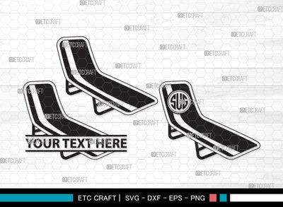 Beach Chair Monogram SVG | Beach Umbrella Svg | Beach Chair Svg | Summer Svg | Beach Chair Monogram SVG ETC Craft 