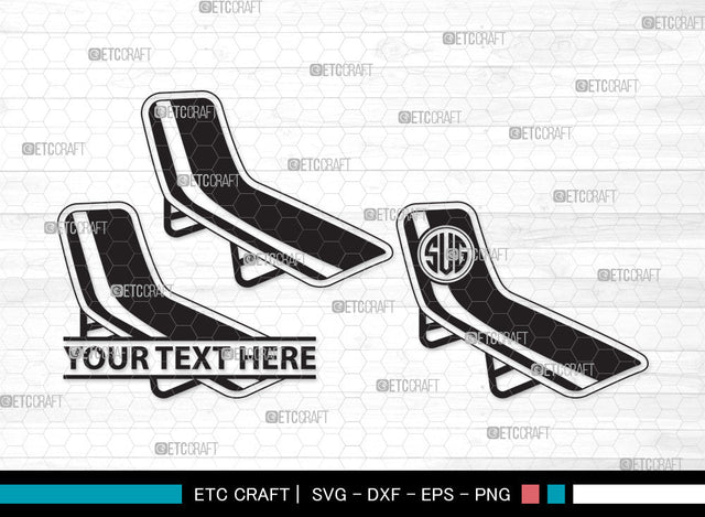 Beach Chair Monogram SVG | Beach Umbrella Svg | Beach Chair Svg | Summer Svg | Beach Chair Monogram SVG ETC Craft 