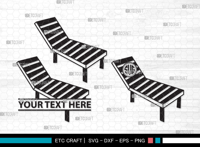 Beach Chair Monogram SVG | Beach Umbrella Svg | Beach Chair Svg | Summer Svg | Beach Chair Monogram SVG ETC Craft 