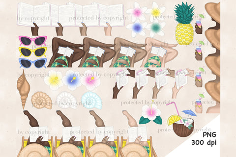 Beach Clipart Collection | Book Illustration Bundle SVG GlamArtZhanna 