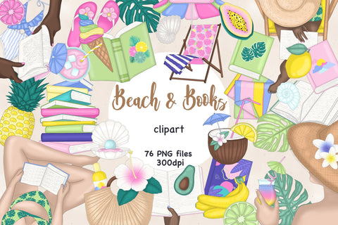 Beach Clipart Collection | Book Illustration Bundle SVG GlamArtZhanna 