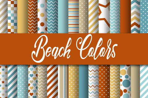 Beach Colors Digital Papers Sublimation Old Market 