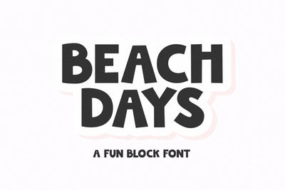 Beach Days - Bold Block Font Font KA Designs 