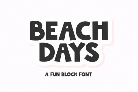 Beach Days - Bold Block Font Font KA Designs 