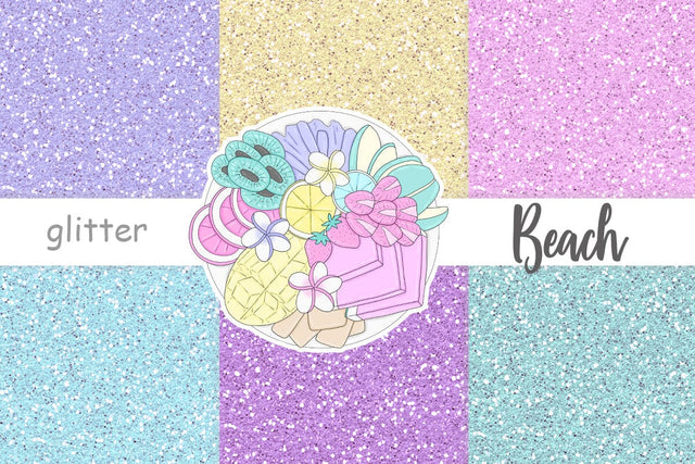 Beach Digital Textures | Pastel Glitter Background Digital Pattern GlamArtZhanna 