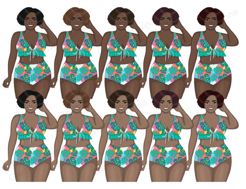 Beach Girl Clipart | Summer Woman Creator SVG GlamArtZhanna 