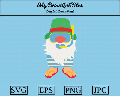beach gnome SVG MyBeautifulFiles 