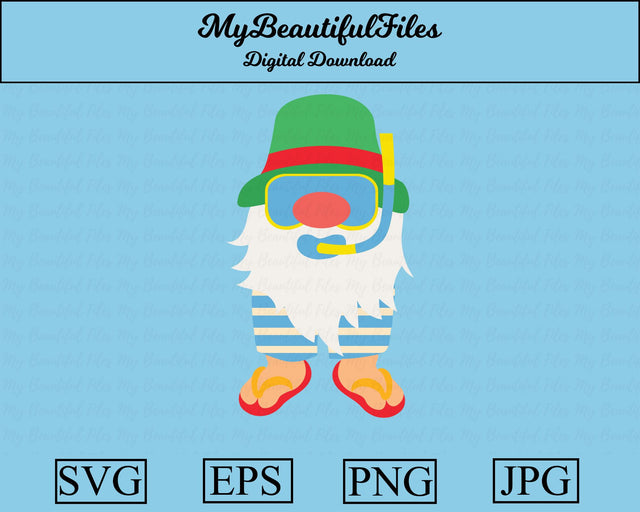 beach gnome SVG MyBeautifulFiles 