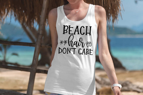 Beach Hair Dont Care SVG I Beach SVG I Summer SVG I Cut File SVG Happy Printables Club 