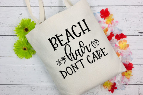 Beach Hair Dont Care SVG I Beach SVG I Summer SVG I Cut File SVG Happy Printables Club 