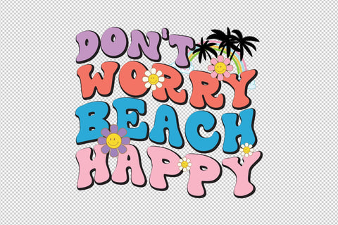 Beach Happy Retro Summer Sublimation SVG designartist 